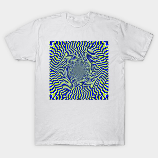 Moving Pattern Illusion T-Shirt by rastyrcom